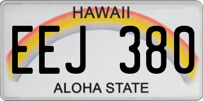 HI license plate EEJ380