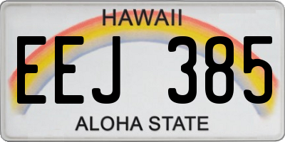 HI license plate EEJ385