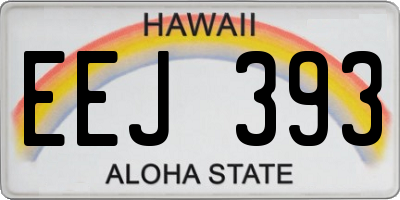 HI license plate EEJ393