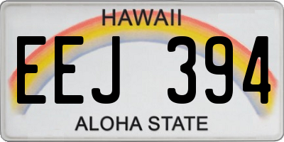 HI license plate EEJ394