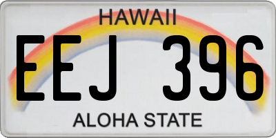 HI license plate EEJ396