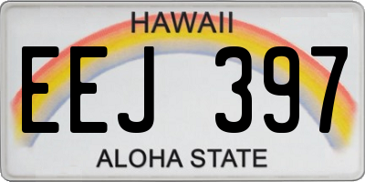 HI license plate EEJ397