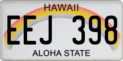 HI license plate EEJ398