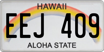 HI license plate EEJ409