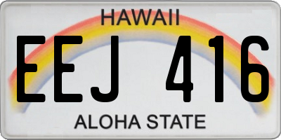HI license plate EEJ416