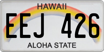 HI license plate EEJ426