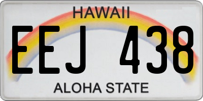 HI license plate EEJ438