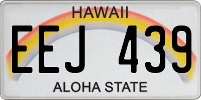 HI license plate EEJ439