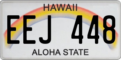 HI license plate EEJ448