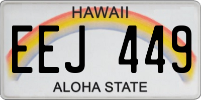 HI license plate EEJ449