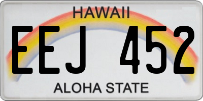 HI license plate EEJ452