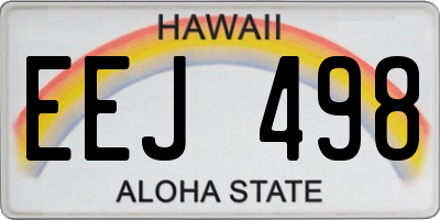 HI license plate EEJ498