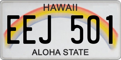 HI license plate EEJ501