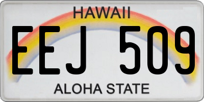 HI license plate EEJ509