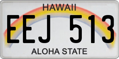 HI license plate EEJ513
