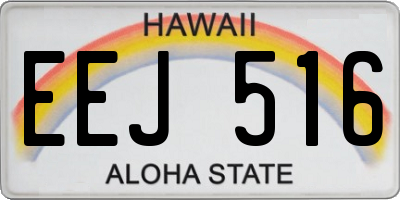 HI license plate EEJ516