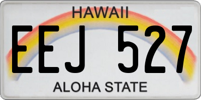 HI license plate EEJ527