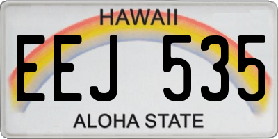 HI license plate EEJ535