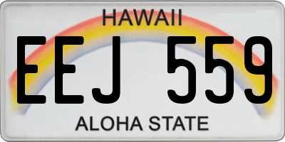 HI license plate EEJ559
