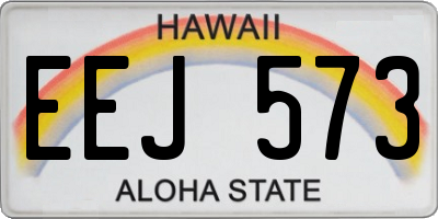 HI license plate EEJ573