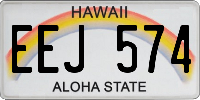 HI license plate EEJ574