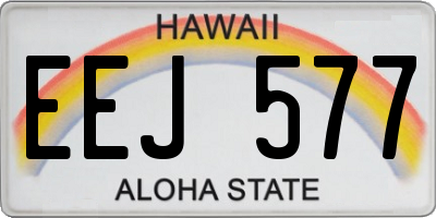 HI license plate EEJ577