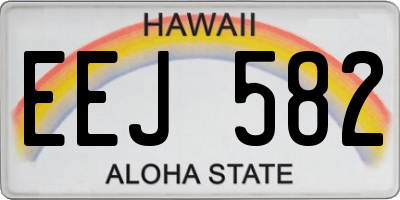 HI license plate EEJ582