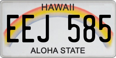 HI license plate EEJ585