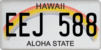 HI license plate EEJ588