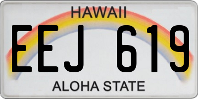 HI license plate EEJ619