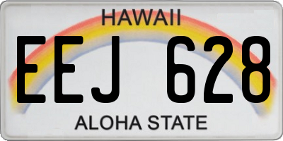 HI license plate EEJ628