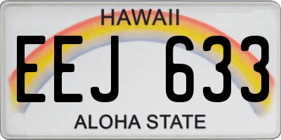 HI license plate EEJ633