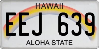 HI license plate EEJ639