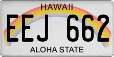 HI license plate EEJ662