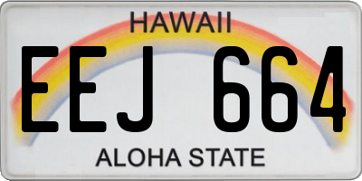 HI license plate EEJ664