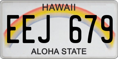 HI license plate EEJ679