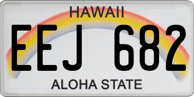 HI license plate EEJ682