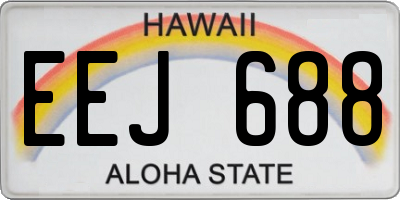 HI license plate EEJ688
