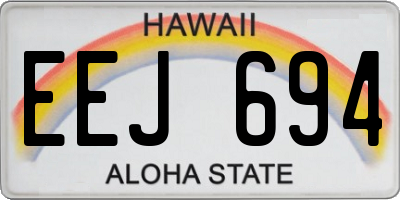 HI license plate EEJ694