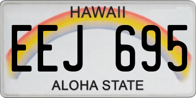 HI license plate EEJ695
