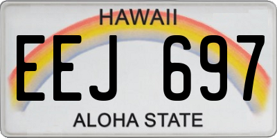 HI license plate EEJ697