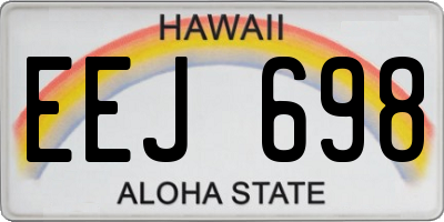 HI license plate EEJ698