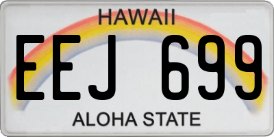 HI license plate EEJ699