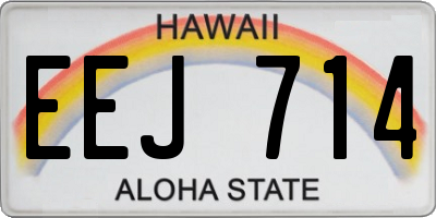 HI license plate EEJ714