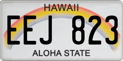 HI license plate EEJ823