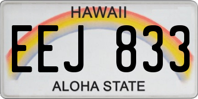 HI license plate EEJ833