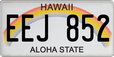 HI license plate EEJ852