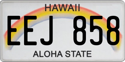 HI license plate EEJ858