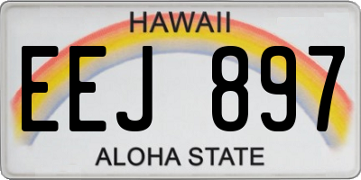 HI license plate EEJ897