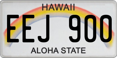 HI license plate EEJ900